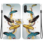 Custodia per telefono in pelle con disegno colorato con texture di cristallo, For Galaxy A57 5G