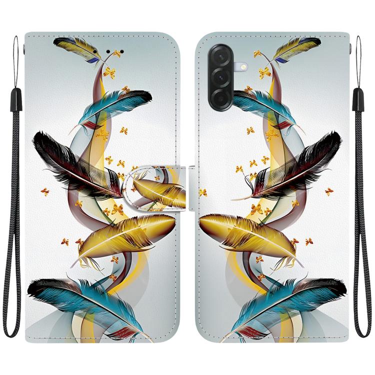 Custodia per telefono in pelle con disegno colorato con texture di cristallo, For Galaxy A57 5G