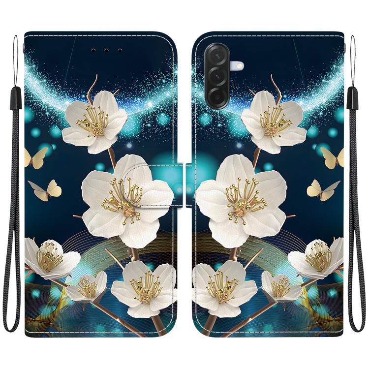 Custodia per telefono in pelle con disegno colorato con texture di cristallo, For Galaxy A57 5G