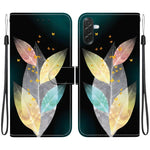 Custodia per telefono in pelle con disegno colorato con texture di cristallo, For Galaxy A57 5G