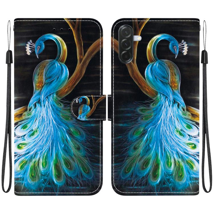Custodia per telefono in pelle con disegno colorato con texture di cristallo, For Galaxy A57 5G