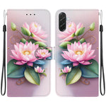 Custodia per telefono in pelle con disegno colorato con texture di cristallo, For Galaxy A57 5G