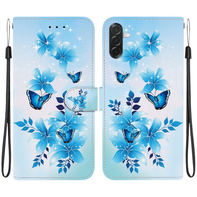 Custodia per telefono in pelle con disegno colorato con texture di cristallo, For Galaxy A57 5G