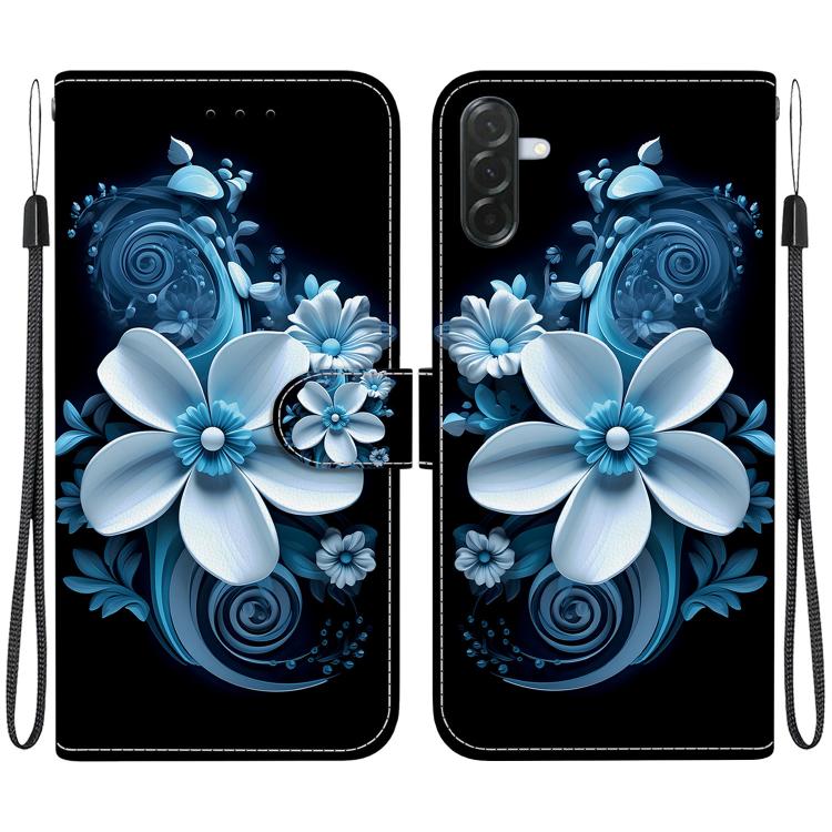Custodia per telefono in pelle con disegno colorato con texture di cristallo, For Galaxy A57 5G