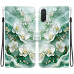 Custodia per telefono in pelle con disegno colorato con texture di cristallo, For Galaxy A57 5G