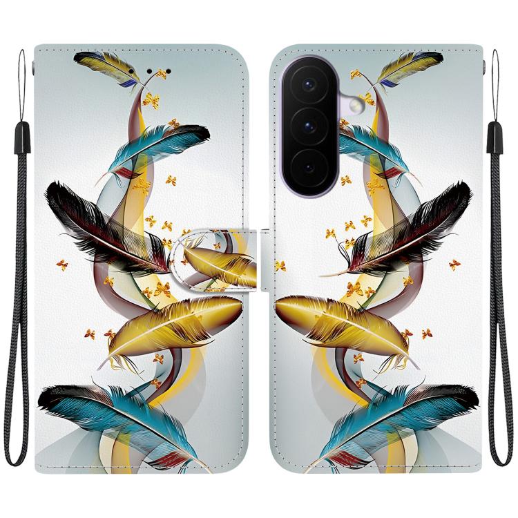 Custodia per telefono in pelle con disegno colorato con texture di cristallo, For Galaxy A27 5G