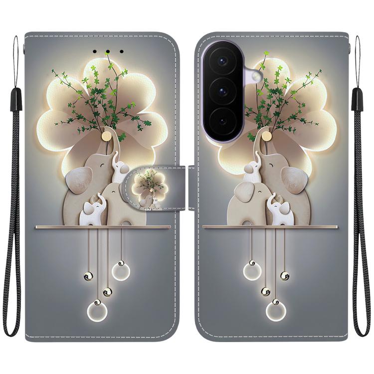 Custodia per telefono in pelle con disegno colorato con texture di cristallo, For Galaxy A27 5G