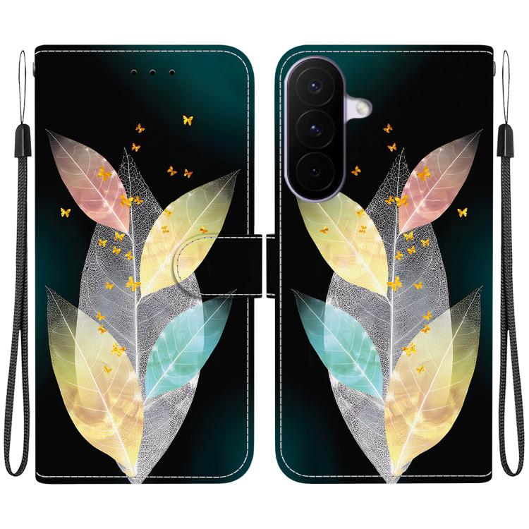 Custodia per telefono in pelle con disegno colorato con texture di cristallo, For Galaxy A27 5G