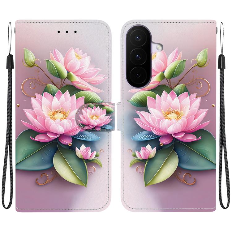 Custodia per telefono in pelle con disegno colorato con texture di cristallo, For Galaxy A27 5G