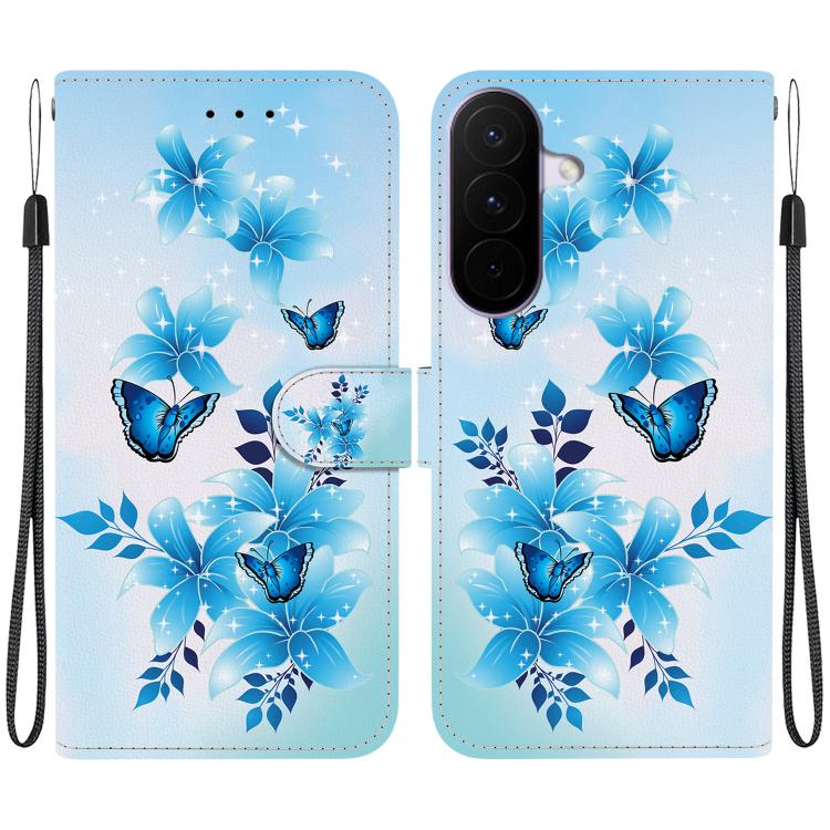 Custodia per telefono in pelle con disegno colorato con texture di cristallo, For Galaxy A27 5G
