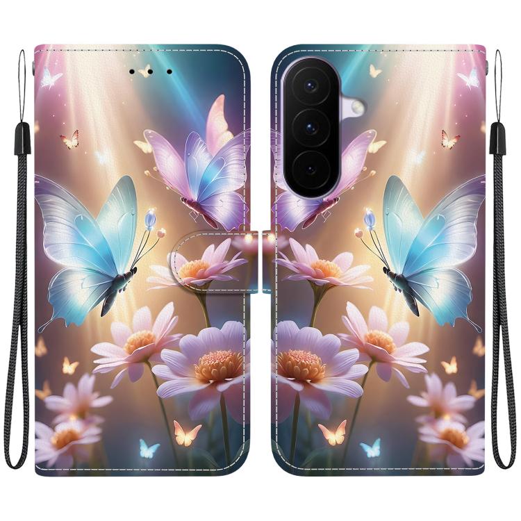Custodia per telefono in pelle con disegno colorato con texture di cristallo, For Galaxy A27 5G