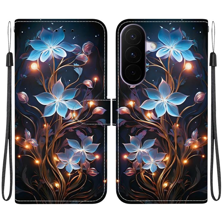 Custodia per telefono in pelle con disegno colorato con texture di cristallo, For Galaxy A27 5G