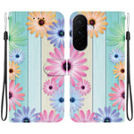 Custodia per telefono in pelle con disegno colorato con texture di cristallo, For Galaxy A27 5G