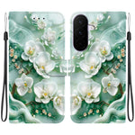 Custodia per telefono in pelle con disegno colorato con texture di cristallo, For Galaxy A27 5G