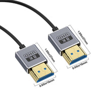 Cavo HDMI 2.1 coassiale a spirale da 0,7 m 8K 48 Gbps, Straight to Straight, Upward Bend, Downward Bend, Right Bend, Left Bend