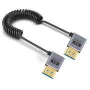 Cavo HDMI 2.1 coassiale a spirale da 0,7 m 8K 48 Gbps, Right to Right Elbow, Right to Left Elbow, Left to Left Elbow