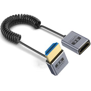 Cavo HDMI 2.1 coassiale a spirale da 0,7 m 8K 48 Gbps, Male to Female Up Elbow, Male to Female Down Elbow, Male to Female Right Elbow, Male to Female Straight, Male to Female Left Elbow