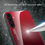 Custodia per telefono in vetro con colori sfumati, For Samsung Galaxy S25 5G, For Samsung Galaxy S25+ 5G, For Samsung Galaxy S25 Ultra 5G