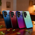 Custodia per telefono in vetro con colori sfumati, For Samsung Galaxy S26+ 5G, For Samsung Galaxy S26 Ultra 5G, For Samsung Galaxy S26 5G