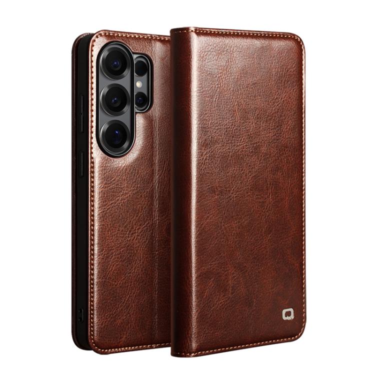 Custodia per telefono in vera pelle QIALINO, For Samsung Galaxy S26+ 5G, For Samsung Galaxy S26 Ultra 5G, For Samsung Galaxy S26 5G, For Samsung Galaxy S25 5G, For Samsung Galaxy S25+ 5G, For Samsung Galaxy S25 Ultra 5G