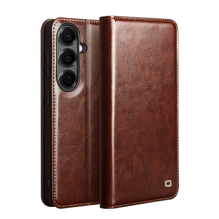 Custodia per telefono in vera pelle QIALINO, For Samsung Galaxy S26+ 5G, For Samsung Galaxy S26 Ultra 5G, For Samsung Galaxy S26 5G, For Samsung Galaxy S25 5G, For Samsung Galaxy S25+ 5G, For Samsung Galaxy S25 Ultra 5G