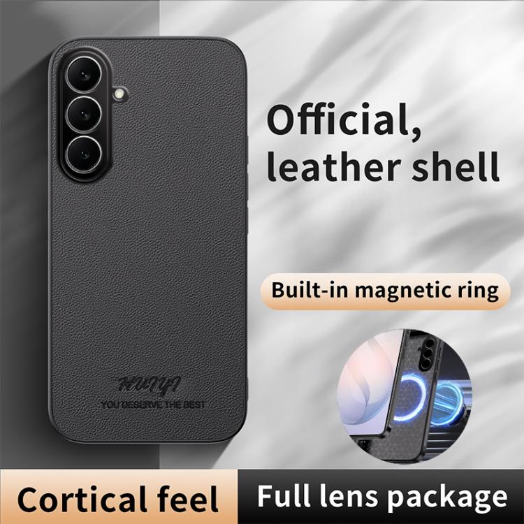 Custodia magnetica in pelle per telefono HUIYI, For Galaxy S26 FE 5G, For Galaxy S26+ 5G, For Galaxy S26 Ultra 5G, For Galaxy S26 5G