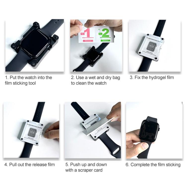 Pellicola protettiva morbida in idrogel per lo schermo dell'orologio con localizzatore, For Apple Watch Series 6 / 5 / 4 / SE 44mm, For Apple Watch Series 6 / 5 / 4 / SE 40mm, For Apple Watch Series 11 / 10 46mm, For Apple Watch Series 11 / 10 42mm    ...