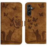 Custodia per telefono in pelle con stampa a farfalla e gatto, For Samsung Galaxy A17 5G / A26 5G, For Samsung Galaxy A56 5G, For Samsung Galaxy A26 5G, For Samsung Galaxy A36 5G