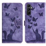 Custodia per telefono in pelle con stampa a farfalla e gatto, For Samsung Galaxy A17 5G / A26 5G, For Samsung Galaxy A56 5G, For Samsung Galaxy A26 5G, For Samsung Galaxy A36 5G