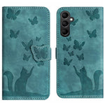 Custodia per telefono in pelle con stampa a farfalla e gatto, For Samsung Galaxy A57 5G, For Samsung Galaxy A37 5G, For Galaxy A27 5G, For Samsung Galaxy A07 4G / A06 4G