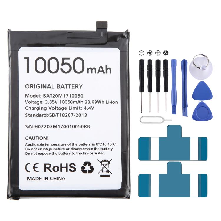 Battery Replacement, For DOOGEE V20 / V20S BAT21ZN1336000 6000mAh, For DOOGEE S97 Pro BAT18735500 8500mAh, For DOOGEE X96 Pro BAT20X965400 5400mAh, For DOOGEE S59 Pro BAT20M1710050 10050mAh, For DOOGEE S96 / S96 Pro BAT20ZN1296350 6350mAh