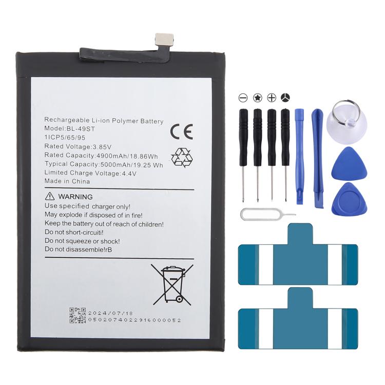 Sostituzione della batteria, For Tecno POVA NEO 2 / NEO 3 LH6 BL-68BT 7000mAh, For Tecno Transsion Spark GO 2023 BL-49NT 4900mAh, For Tecno Spark 10 Pro BL-49ST 5000mAh, For Tecno POP 5 BL-48BT 5000mAh, For Tecno BL-5ABI / BL-5AAI BL-5AAT 5000mAh