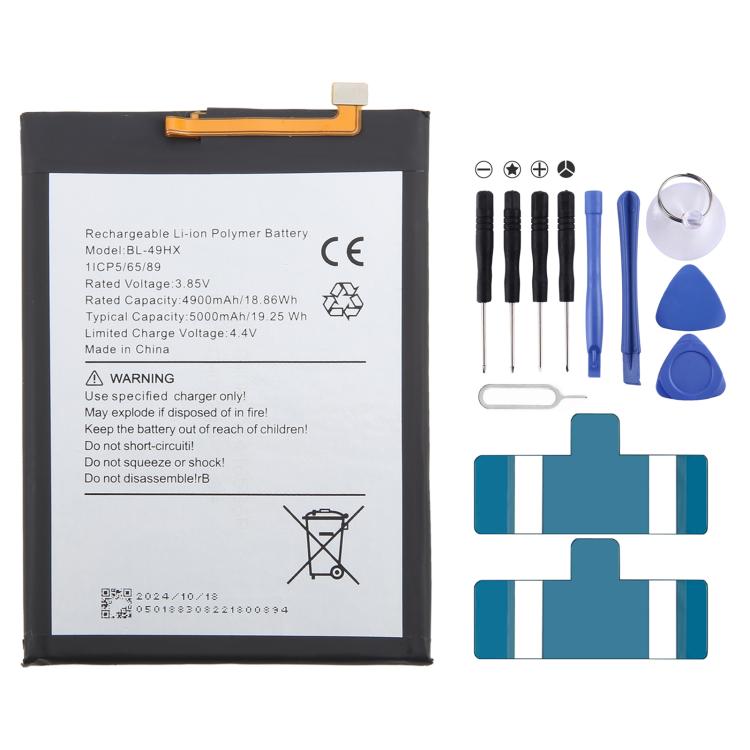 Sostituzione della batteria, For Infinix Note 30 BL-49PT 5000mAh, For Infinix Hot 20 5G X666 BL-49HX 5000mAh, For lnfinix Note 12 Vip X672 BL-44FX 2250mAh, For Infinix Smart HD 2021 X612B X612 BL-49IT 5000mAh, For lnfinix BL-49MT 4900mAh