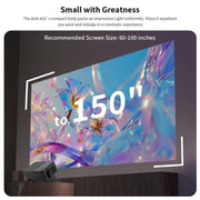 Proiettore intelligente AUN A32 1280x720P 200ANSI D3100 CPU WIFI Display, US Plug, UK Plug, AU Plug, EU Plug
