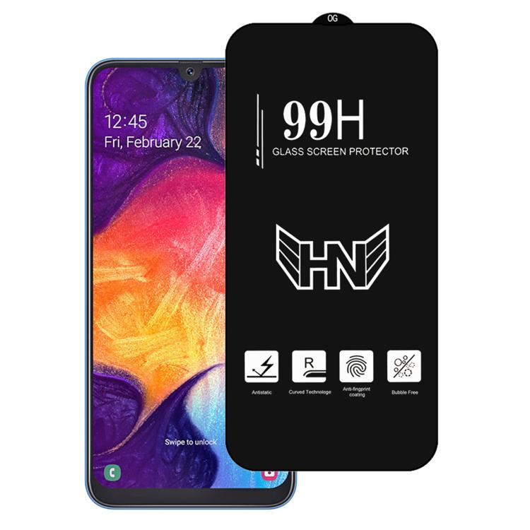 Pellicola in vetro temperato a schermo intero con grande arco in alluminio, For Samsung Galaxy A20, For Samsung Galaxy A50, For Samsung Galaxy A30