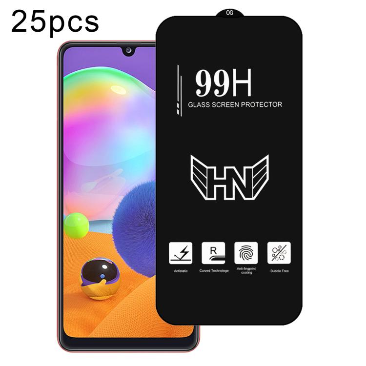 25 pezzi di pellicola in vetro temperato a schermo intero con grande arco in alluminio, For Samsung Galaxy A42 5G, For Samsung Galaxy A71 5G UW, For Samsung Galaxy A Quantum, For Samsung Galaxy A21s, For Samsung Galaxy A51 5G UW, For Samsung Galaxy A71...