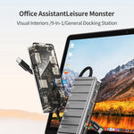 Adattatore Hub USB-C 9 in 1 con HDMI, VGA, USB, RJ45