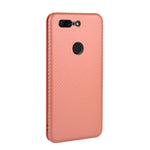 Struttura in fibra di carbonio Flip orizzontale magnetico Custodia in pelle TPU + PC + PU con slot per schede, For OnePlus 5T, For OnePlus 5, For OnePlus 6T, For OnePlus 6