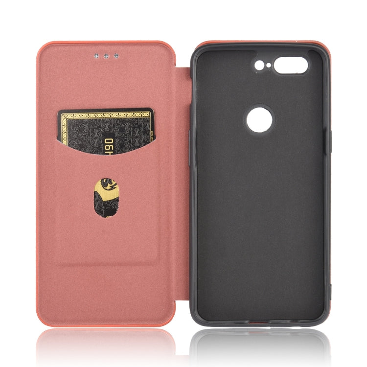 Struttura in fibra di carbonio Flip orizzontale magnetico Custodia in pelle TPU + PC + PU con slot per schede, For OnePlus 5T, For OnePlus 5, For OnePlus 6T, For OnePlus 6