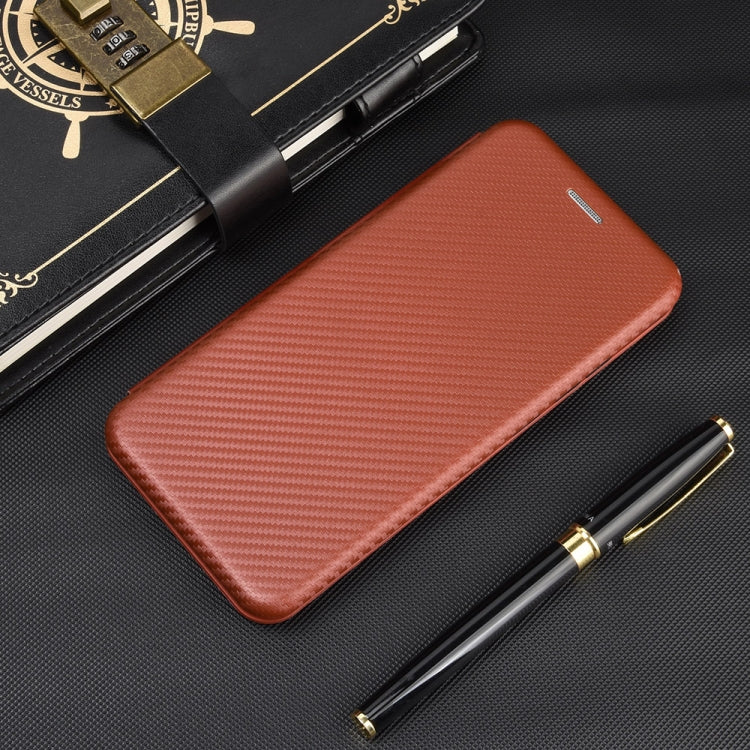 Struttura in fibra di carbonio Flip orizzontale magnetico Custodia in pelle TPU + PC + PU con slot per schede, For OnePlus 5T, For OnePlus 5, For OnePlus 6T, For OnePlus 6