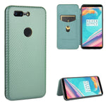 Struttura in fibra di carbonio Flip orizzontale magnetico Custodia in pelle TPU + PC + PU con slot per schede, For OnePlus 5T, For OnePlus 5, For OnePlus 6T, For OnePlus 6