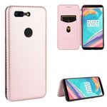 Struttura in fibra di carbonio Flip orizzontale magnetico Custodia in pelle TPU + PC + PU con slot per schede, For OnePlus 5T, For OnePlus 5, For OnePlus 6T, For OnePlus 6