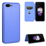 Struttura in fibra di carbonio Flip orizzontale magnetico Custodia in pelle TPU + PC + PU con slot per schede, For OnePlus 5T, For OnePlus 5, For OnePlus 6T, For OnePlus 6
