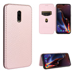 Struttura in fibra di carbonio Flip orizzontale magnetico Custodia in pelle TPU + PC + PU con slot per schede, For OnePlus 5T, For OnePlus 5, For OnePlus 6T, For OnePlus 6