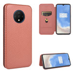 Struttura in fibra di carbonio Flip orizzontale magnetico Custodia in pelle TPU + PC + PU con slot per schede, For OnePlus 7T, For OnePlus 7, For OnePlus 7T Pro, For OnePlus 7 Pro