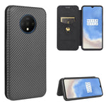 Struttura in fibra di carbonio Flip orizzontale magnetico Custodia in pelle TPU + PC + PU con slot per schede, For OnePlus 7T, For OnePlus 7, For OnePlus 7T Pro, For OnePlus 7 Pro