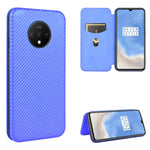 Struttura in fibra di carbonio Flip orizzontale magnetico Custodia in pelle TPU + PC + PU con slot per schede, For OnePlus 7T, For OnePlus 7, For OnePlus 7T Pro, For OnePlus 7 Pro