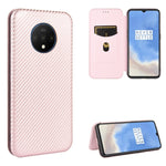 Struttura in fibra di carbonio Flip orizzontale magnetico Custodia in pelle TPU + PC + PU con slot per schede, For OnePlus 7T, For OnePlus 7, For OnePlus 7T Pro, For OnePlus 7 Pro