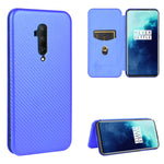 Struttura in fibra di carbonio Flip orizzontale magnetico Custodia in pelle TPU + PC + PU con slot per schede, For OnePlus 7T, For OnePlus 7, For OnePlus 7T Pro, For OnePlus 7 Pro