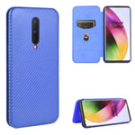 Struttura in fibra di carbonio Flip orizzontale magnetico Custodia in pelle TPU + PC + PU con slot per schede, For OnePlus 8, For OnePlus 8 Pro, For OnePlus Nord